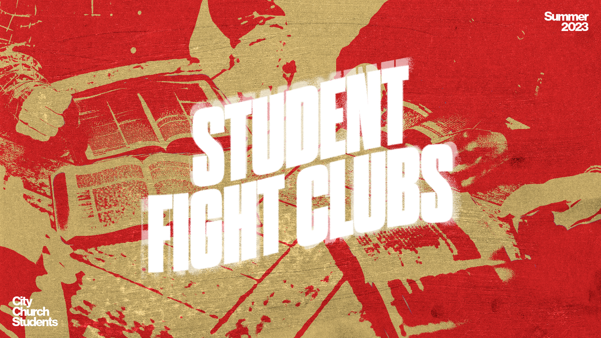 At City Church, we highly encourage adults to participate in a fight club. A fight club is simply a small group of 3-7 people (of the same sex) who meet together on a weekly basis (whenever and wherever is most convenient for their schedules) to spend time studying God’s Word together. <br><br>

This summer, we are encouraging all students to engage in a fight club. We will have fight clubs for middle school and high school students. Fightclubs are lead by adult leaders or by high schoolers. <br><br>

While we encourage adults to form fightclubs organically, we understand that students need more help in this area. If your student is interested in joining a fight club, click to Email Caleb and he'll help find a fight club that meets at the right time and place for your student. 