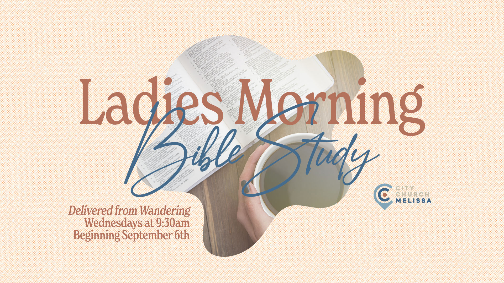 Ladies, our morning Bible Study returns for the Fall semester on Wednesday, September 6th, from 9:30-11:00a! We will be studying Psalm 119 together.

Childcare will be provided for children 6 and under, please <a href="https://citychurchmelissa.churchcenter.com/registrations/events/1886357">REGISTER HERE.</a>