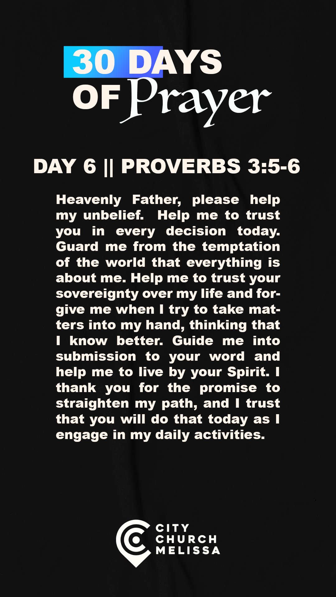 DAY 6 - PRAYER