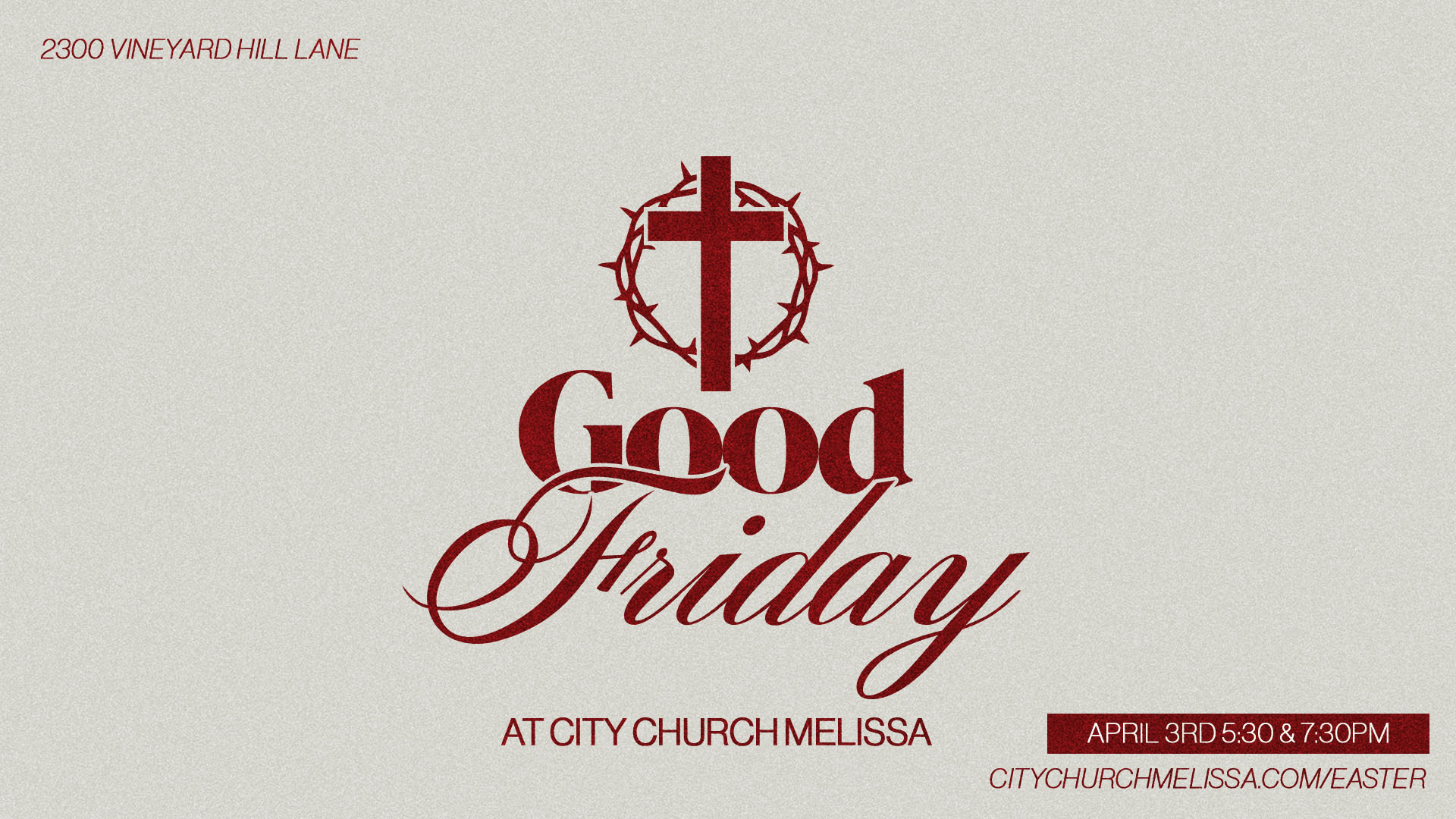 Good Friday - Event DesignHD-Title